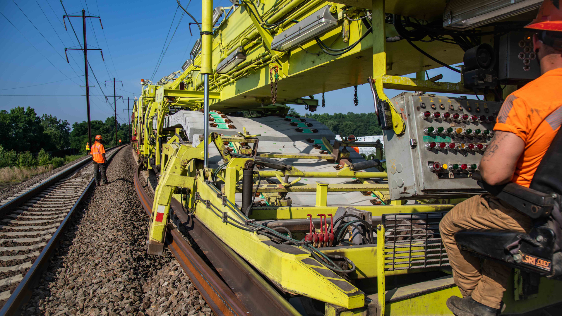 A track laying machine working on the NEC in this file image. A new plan released by the Northeast Corridor Commission outlines 150 infrastructure projects to bring most of the NEC to a state of good repair.