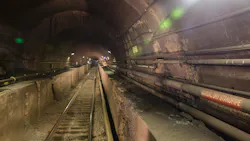 The interior of the existing Hudson River Tunnel. The interior of the existing Hudson River Tunnel.