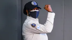 MTA employee Tracy Chester received the COVID-19 vaccine at the Jacob K. Javits Center in January 2021. MTA employee Tracy Chester received the COVID-19 vaccine at the Jacob K. Javits Center in January 2021.