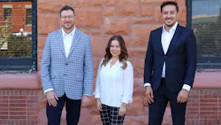Russell DeSalvo, President & CEO of PuebloPlex, Kari Gonzales, Acting CEO & President of TTCI and Denis Tudor, CEO & Co-Founder of Swisspod prior to the project announcement in Pueblo, Colo. Russell DeSalvo, President & CEO of PuebloPlex, Kari Gonzales, Acting CEO & President of TTCI and Denis Tudor, CEO & Co-Founder of Swisspod prior to the project announcement in Pueblo, Colo.