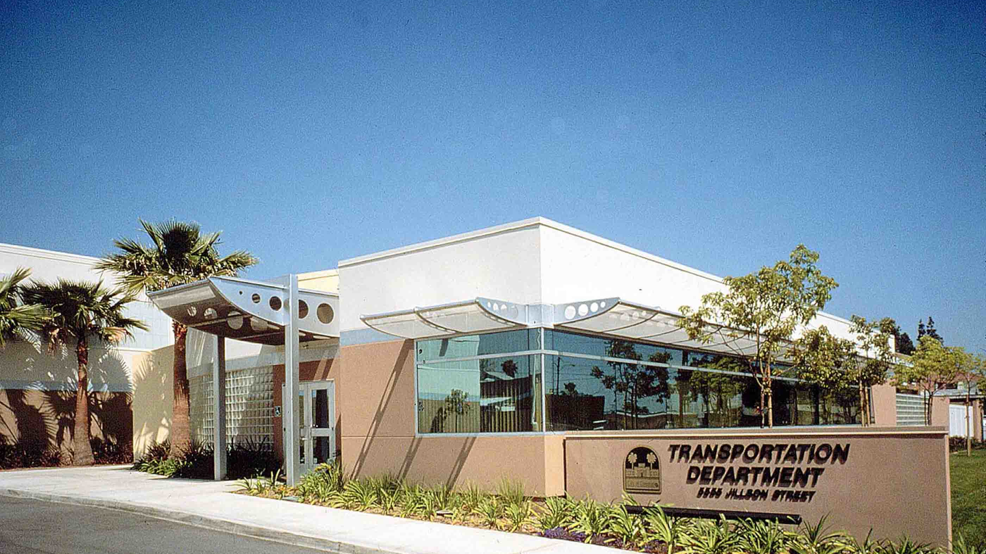 The existing transit center, which will be replaced to serve a growing fleet.