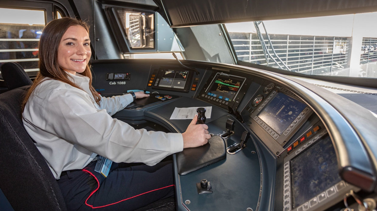 Amy Anderson has become TEXRail's first female engineer.