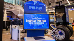 Goodyear’s TPMS Plus is a connected, active monitoring system for fleets. Goodyear’s TPMS Plus is a connected, active monitoring system for fleets.