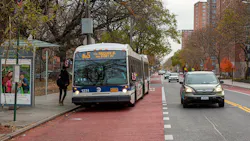 NYC DOT completed three miles of bus-priority corridors in the Soundview neighborhood of the Bronx that it says will help speed travel times for 45,000 daily riders. NYC DOT completed three miles of bus-priority corridors in the Soundview neighborhood of the Bronx that it says will help speed travel times for 45,000 daily riders.