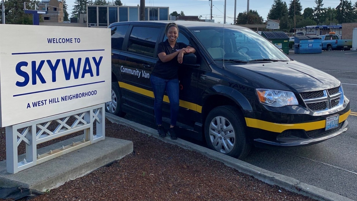 Community Van Coordinator and Skyway native Kahdijah Jackson has been recruiting volunteer drivers and raising awareness of the new option.