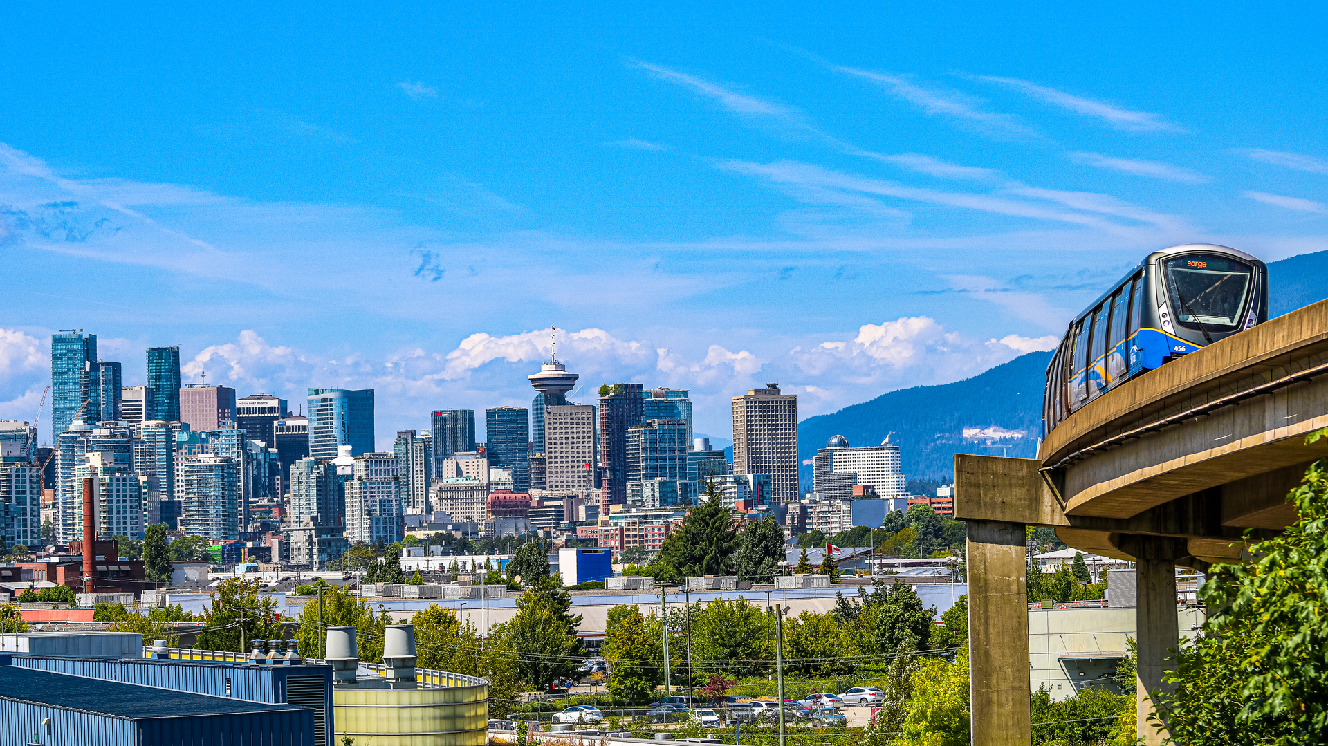 A good visual of why the system is called SkyTrain.