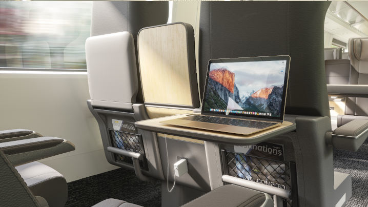 A rendering of the interior of one of VIA Rail's new Qu&eacute;bec City-Windsor corridor fleet.