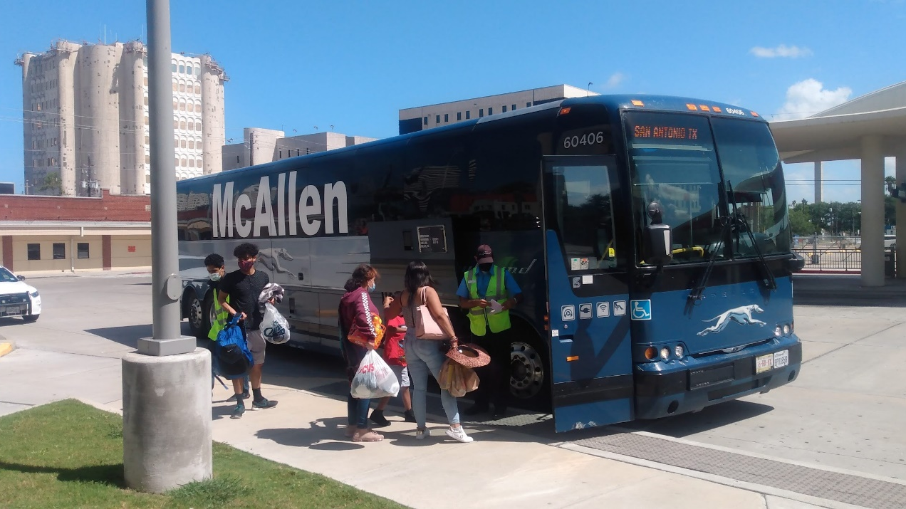 Greyhound in Corpus Christi, Texas.