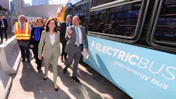 Gov. Hochul joins MTA Chair and CEO Lieber and Interim NYCT President Cipriano at the Michael J. Quill Depot on April 22. Gov. Hochul joins MTA Chair and CEO Lieber and Interim NYCT President Cipriano at the Michael J. Quill Depot on April 22.
