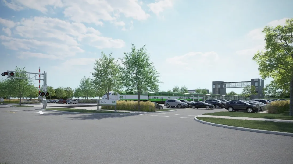 Artist's rendering of the upgraded King City GO Station.