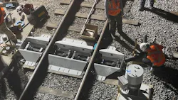 The automated wayside inspection system WMATA installed at College Park. The automated wayside inspection system WMATA installed at College Park.