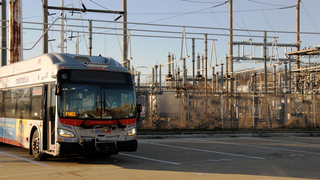WMATA is targeting 2045 to have its fleet fully transitioned to zero emissions. [image: WMATA]