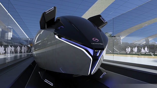 A rendering of a TransPod vehicle.