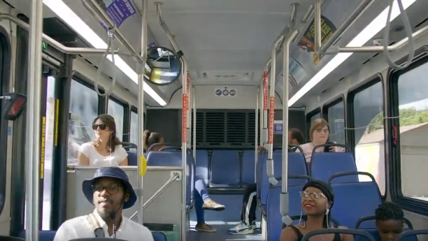 The system uses the HVAC unit to draw in air from the bus compartment, filter it, and return the clean, conditioned air back to the bus.