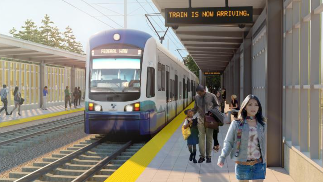 Rendering of Federal Way Link extension.