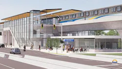 A rendering showing the 190 Street Station that will be built as part of the Surrey Langley SkyTrain project. A rendering showing the 190 Street Station that will be built as part of the Surrey Langley SkyTrain project.