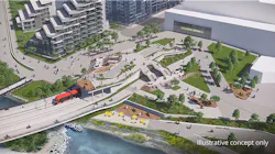 A rendering of the Eau Claire Station on the future Green Line Light-Rail Project. A rendering of the Eau Claire Station on the future Green Line Light-Rail Project.