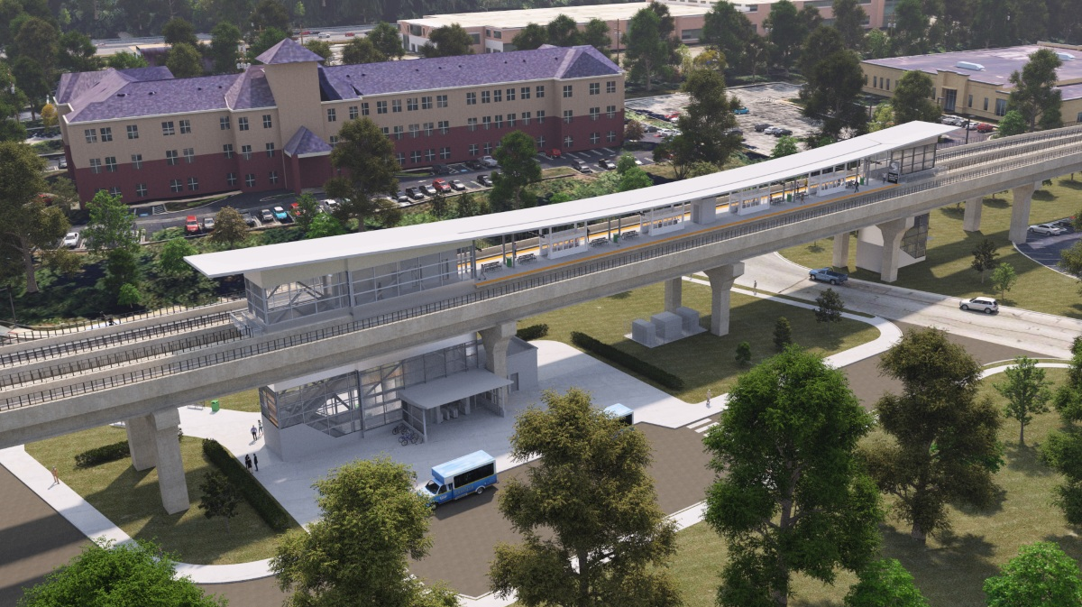 Rendering of part of the KOP Rail extension.