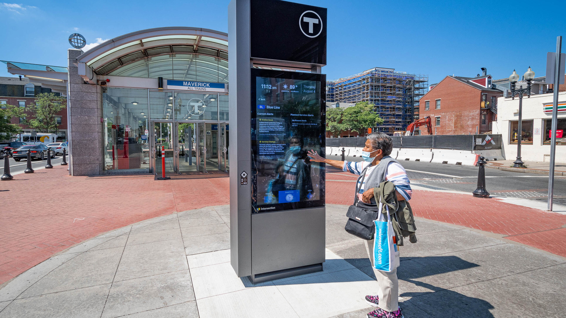 The first kiosk was launched at East Boston&rsquo;s Maverick station in June.
