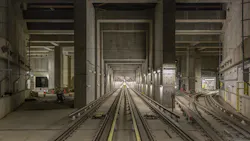 The interior of the Côte-Vertu garage, which was honored with an environmental sustainability recognition at the CUTA 2022 conference in Montréal. The interior of the Côte-Vertu garage, which was honored with an environmental sustainability recognition at the CUTA 2022 conference in Montréal.