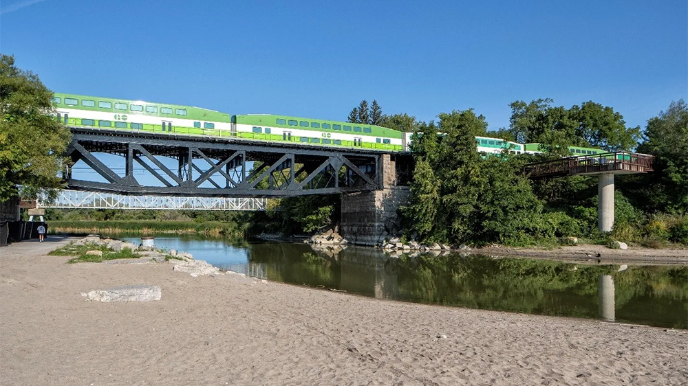 Metrolinx has completed a rehabilitation project on the Rouge River Bridge, a historic rail bridge on the Lakeshore East GO Line.