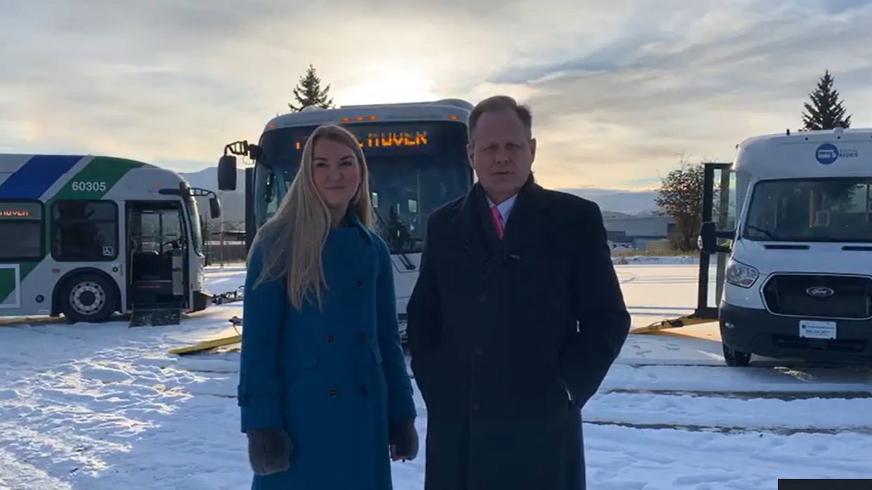 Anchorage took delivery of 25 new transit vehicles; 11 40-foot buses for use on the People Mover and 14 vehicles for use on AnchorRIDES.