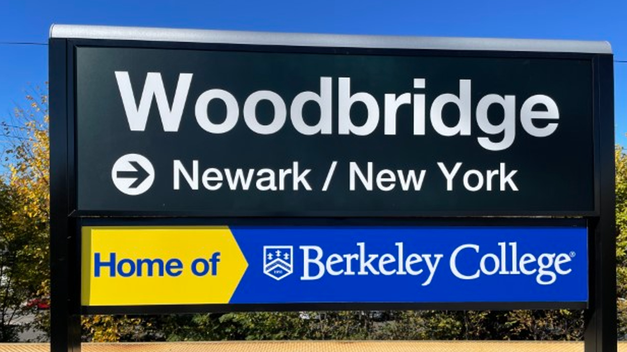 Home of Berkeley College sign