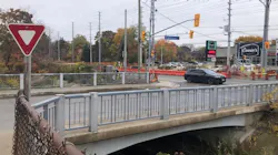 Existing bridge over the creek at Inglewood Drive Existing bridge over the creek at Inglewood Drive