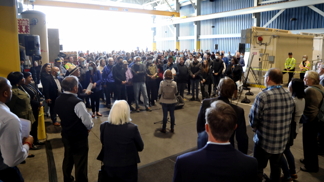 BART employees meet inside the HMC