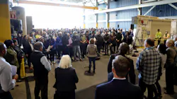 BART employees meet inside the HMC BART employees meet inside the HMC