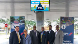 (L-R) Houston Metro President & CEO Tom Lambert, Board Member Diann Lewter, Homer Clark (Board Chair, 5 Corners Improvement District), Houston Metro Board Chair Sanjay Ramabhadran, LeRon Wilson (Administrator, Hiram Clarke Fort Bend Redevelopment Authority) and Ted Andrews (Board Chair, Hiram Clarke Fort Bend Redevelopment Authority). (L-R) Houston Metro President & CEO Tom Lambert, Board Member Diann Lewter, Homer Clark (Board Chair, 5 Corners Improvement District), Houston Metro Board Chair Sanjay Ramabhadran, LeRon Wilson (Administrator, Hiram Clarke Fort Bend Redevelopment Authority) and Ted Andrews (Board Chair, Hiram Clarke Fort Bend Redevelopment Authority).