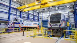 The 35,000-square-foot facility will be fully operational by mid-2023 and includes four maintenance slots for locomotives undergoing heavy maintenance and repair. The 35,000-square-foot facility will be fully operational by mid-2023 and includes four maintenance slots for locomotives undergoing heavy maintenance and repair.