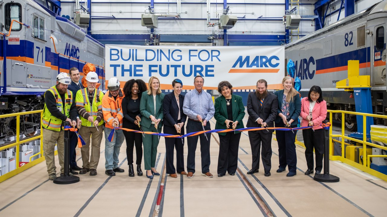 Officials held a ribbon cutting ceremony for the MARC Riverside Maintenance Facility on Dec. 16, 2022.