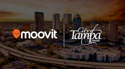 Moovit and city of Tampa logo Moovit and city of Tampa logo