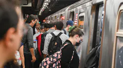 Citizens boarding MTA train Citizens boarding MTA train