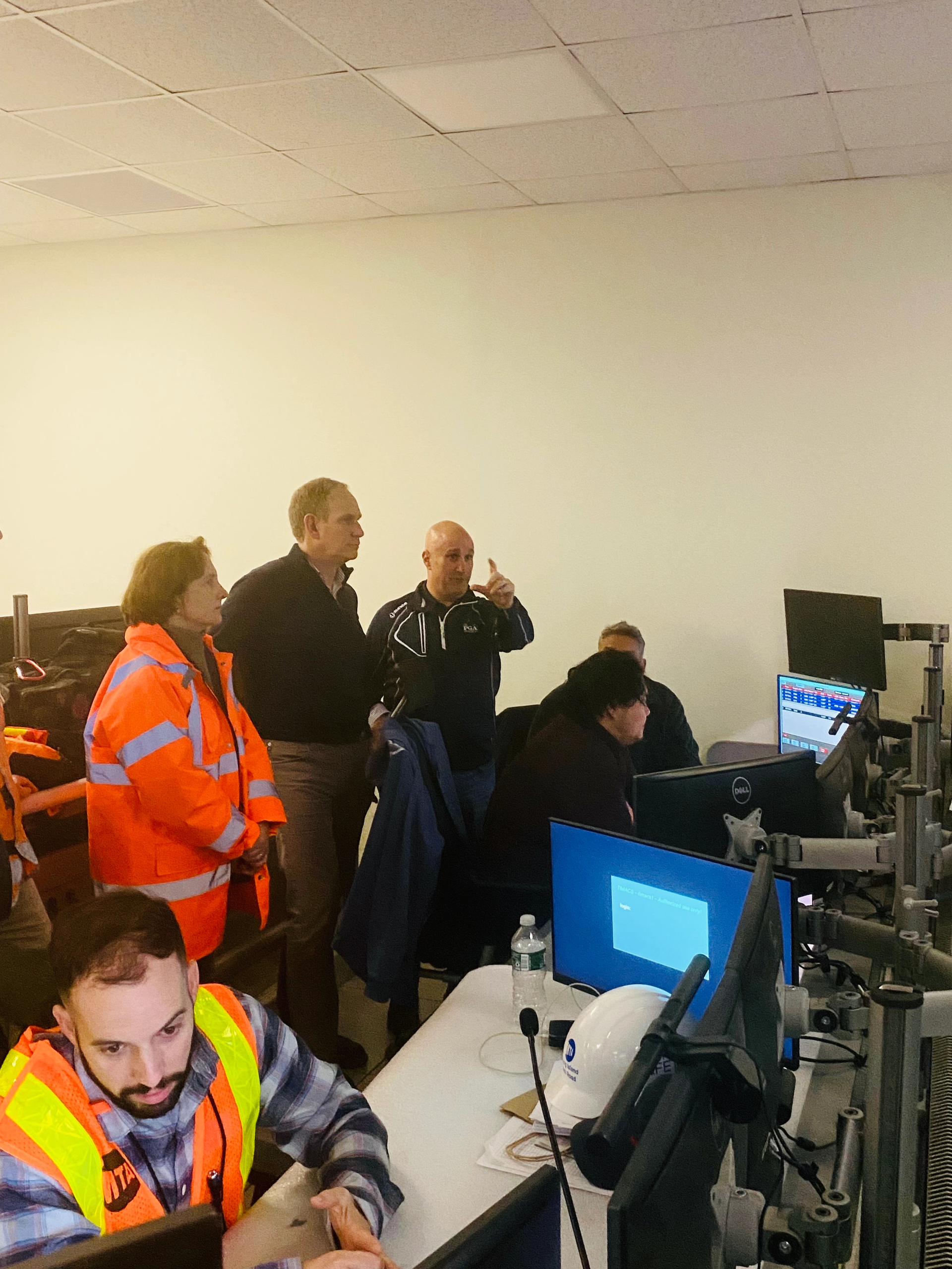 MTA Chair and CEO Janno Lieber Joins LIRR interim president Catherine Rinaldi at GCM Train Operations Center