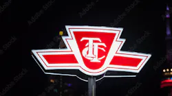 TTC sign at night. TTC sign at night.
