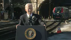 President Joe Biden speaks at an event in front of the north portal of the B&P Tunnel in Baltimore, Md. President Joe Biden speaks at an event in front of the north portal of the B&P Tunnel in Baltimore, Md.