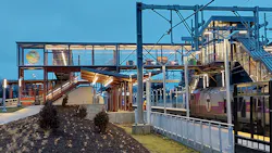 The Pawtucket-Central Falls Transit Center is a rail and bus hub with 10 bus routes and 40 weekday trains stopping at the transit center. The Pawtucket-Central Falls Transit Center is a rail and bus hub with 10 bus routes and 40 weekday trains stopping at the transit center.