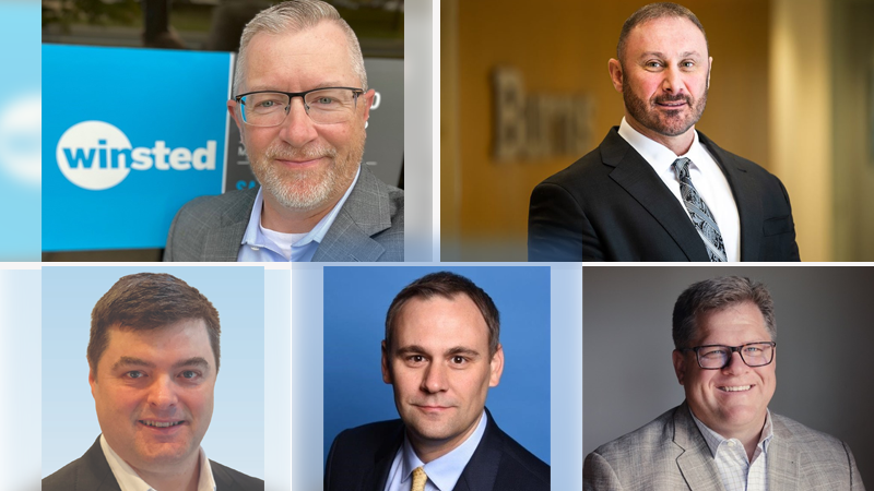 Clockwise from top left: Shawn Brady, Tony Koltuv, Chris Heald, Eric Boyer and Brock Ballard.