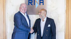 Ugo Salerno, chairman and CEO of RINA (right) and Daniel Dietzler, founder of Patrick Engineering (left). Ugo Salerno, chairman and CEO of RINA (right) and Daniel Dietzler, founder of Patrick Engineering (left).
