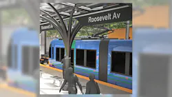 A rendering showing the light-rail option for the IBX project. A rendering showing the light-rail option for the IBX project.
