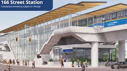 Artist rendering of the proposed 166 Street Station - Surrey Langley SkyTrain Project. Artist rendering of the proposed 166 Street Station - Surrey Langley SkyTrain Project.
