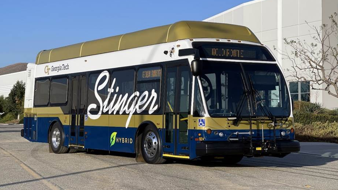 One of the nine ElDorado National California E-Z Rider II buses.
