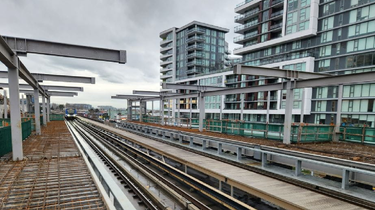 Construction taking place at the Capstan Station.