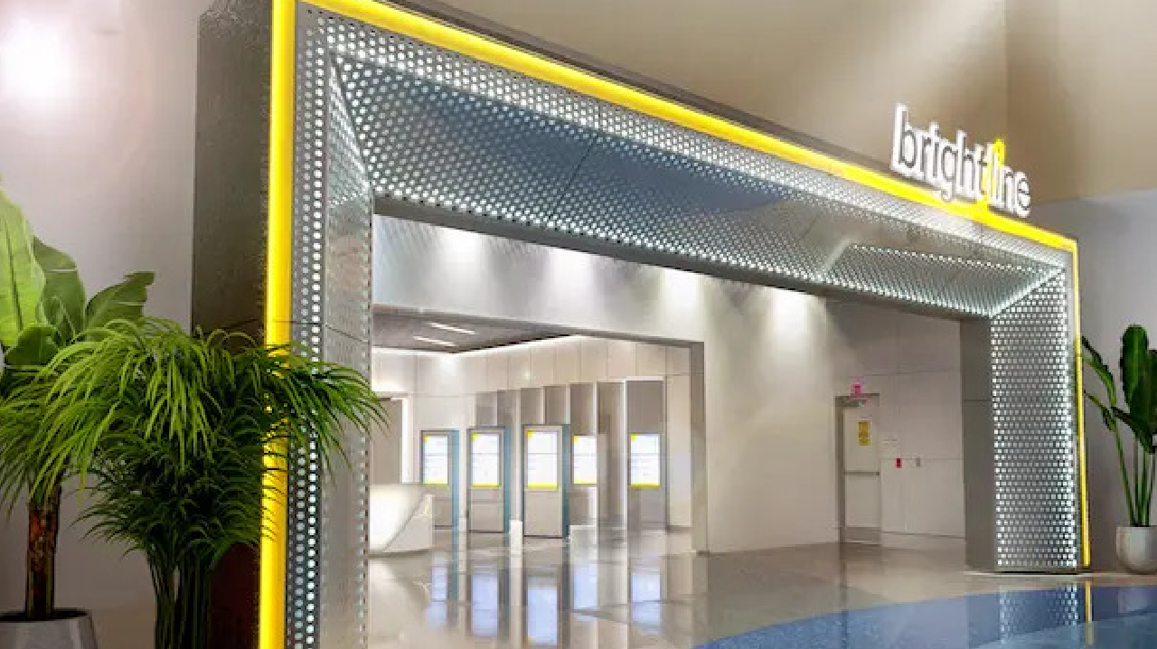 A rendering of the future Orlando station.