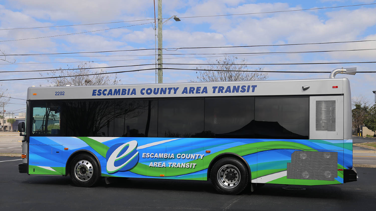 One of the new Escambia County Area Transit buses.