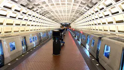 File image showing Metrorail trains with 7000 series cars at WMATA's Navy Yard station. File image showing Metrorail trains with 7000 series cars at WMATA's Navy Yard station.