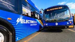 MTA electric buses on display as part of an event outlining plans to redevelop the Jamaica Bus Depot in Queens to fully support an all zero-emissions fleet of up to 60 electric buses. MTA electric buses on display as part of an event outlining plans to redevelop the Jamaica Bus Depot in Queens to fully support an all zero-emissions fleet of up to 60 electric buses.