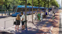 A rendering of future light-rail service in Austin, Texas. A rendering of future light-rail service in Austin, Texas.